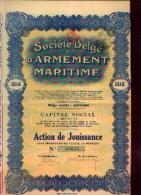 ANVERS « Société Belge D’armement Maritime Sa » - Action De Jouissance - Navigazione