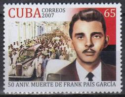 C*U*B*A 2007. Frank Pais Garcia Stamp MNH (**) - Nuevos