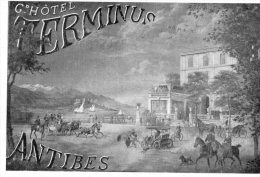 ANTIBES (06) Carte Illustrée Publicitaire Grand Hotel Terminus - Autres & Non Classés