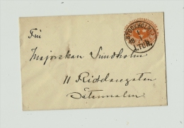 NORVEGE - STOOKHOLM  1 C.  18 1 I.TUR.s. E.P. CV 2 Ore (Orange) - Briefe U. Dokumente