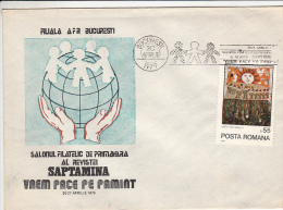 UNICEF, PEACE ON EARTH, SPECIAL COVER, 1979, ROMANIA - UNICEF