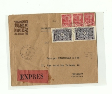 TUNISIE - TUNISLSI  Exprès – Tarif « FRANCE Métro » à 65F. (6.1.1949/1.3.1956)- LI 1°/20g. : 15f.  Exp - Lettres & Documents