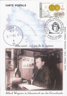 ALFRED WEGENER, EXPLORER, CM, MAXICARD, CARTES MAXIMUM, 2005, ROMANIA - Explorers