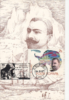 EMIL RACOVITA, EXPLORER, BELGICA SHIP, CM, MAXICARD, CARTES MAXIMUM, 1987, ROMANIA - Explorers