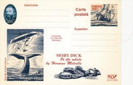 WHALES, MOBY DICK, SHIPS, 9X CM, MAXICARD, CARTES MAXIMUM, 2004, ROMANIA - Baleines