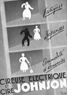 CIREUSE ELECTRIQUE ET CIRE JOHNSON Carte Publicitaire Illustrée Par Saint Jean - Advertising