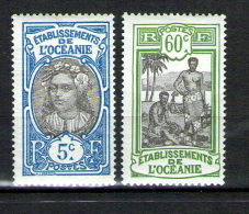 ETS DE L´ OCEANIE * N° 47 à 56 Sauf 53 - Unused Stamps