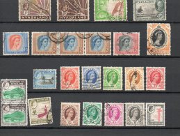 Rhodesia & Nyasaland, Nyasaland Mounted Used Selection, Over 20 Stamps - Interesting - Rhodesia & Nyasaland (1954-1963)