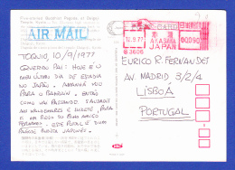 CARTE POSTALE -- CACHET PARFAIT . AKASAKA JAPAN - 12.9.77   -   2 SCANS - Lettres & Documents