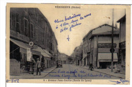 VENISSIEUX (69) - CPA - Avenue Jean JAURES, Route De LYON, épicerie GIMENEZ, Pompe à Essence - Vénissieux