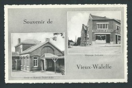 Souvenir De Vieux Waleffe. Ecole Et Maison Communale, Magasin Delhaize Le Lion. - Villers-le-Bouillet