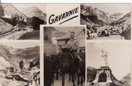 Carte Postale Photo Montage 5 VUES -Homme à Dos De MULET-ANE-MULE-PHOTO N° 1 - - Gavarnie