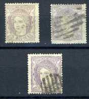 1870 25M. 3 VARIEDADES. GRUPO COMPLETO. USADOS - Used Stamps