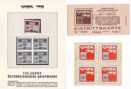 1109u: Austria 1975 Black Print, Vignettes, Lot - Brieven En Documenten