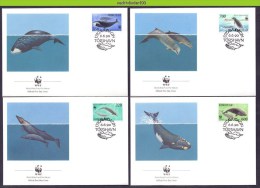 Mki099fb WWF FAUNA ZEEZOOGDIEREN WALVIS WHALE SEA MAMMALS BALEINES MARINE LIFE FEROE FOROYAR 1990 FDC´s - Baleines