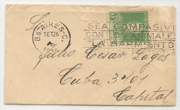 ARGENTINA - 1934 - SOBRE San Martin 3c Con Matasello Mecánico SEA COMPASIVO CON LOS ANIMALES "LA SARMIENTO" - Storia Postale