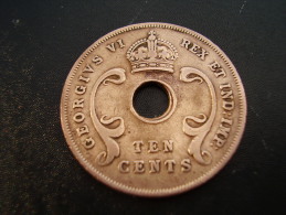 BRITISH EAST AFRICA USED TEN CENT COIN BRONZE Of 1945 SA - George VI. - Colonia Britannica