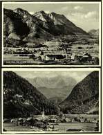 2 X Inzell Panorama  -  Blick Zur Reiteralpe Und Mit Rauschberg  -  Ansichtskarten Ca.1930    (2103) - Traunstein