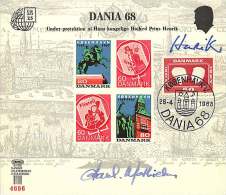 1968  Carte Commémorative DANIA 68  Signé Par Designers  No De Série En Rouge - Cartas & Documentos