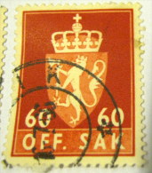 Norway 1955 Official Stamp 60ore Off Sak - Used - Dienstmarken