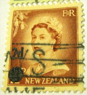 New Zealand 1958 Queen Elizabeth II 1.5d Surcharged 2d - Used - Usados