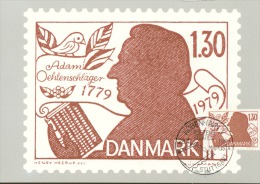 Danemark 694 Oehlenschläger 1 Maximumkarten - Maximum Cards & Covers