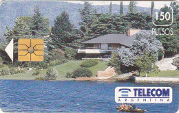 Argentina, ARG-TLC-011,  Carlos Paz - Lake And House, 2 Scans. - Argentinien