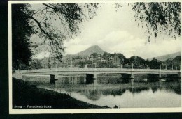 Jena Thüringen Paradies-Brücke Panorama Wohngebiet Zugstempel 8.8.1932 - Jena