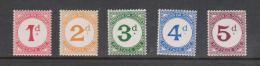 Tristan Da Cunha 1957 Postage Due Set 5 MNH / MLH - Tristan Da Cunha