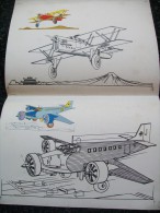 STAMPA  CON DISEGNO DA COLORARE AEREI  SVA 9 E JUNKERS 52 - Airplanes