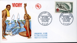 CAMPIONATI MONDIALI SCI NAUTICO VICHY 1963 FDC FRANCIA FRANCE - Waterski