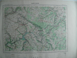 Carte Géographique - Saint FLOUR - échelle 1/100.000 ChapelleA/Neussargues Chavagnac/Langeac Lieutades/Neuvéglise Thoras - Cartes Topographiques