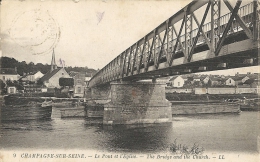 Seine Et Marne- Champagne-sur-Seine -Le Pont De L'Eglise. - Champagne Sur Seine