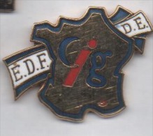 Beau Pin´s En EGF , EDF D.E. , CIG - EDF GDF