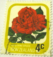 New Zealand 1979 Roses Josephine Bruce 8c Overprinted 4c - Used - Gebruikt