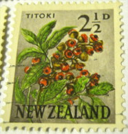 New Zealand 1960 Flower Titoki 2.5d - Used - Oblitérés