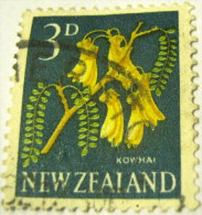 New Zealand 1960 Flower Kowhai 3d - Used - Used Stamps