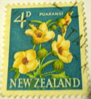 New Zealand 1960 Flower Puarangi 4d - Used - Used Stamps