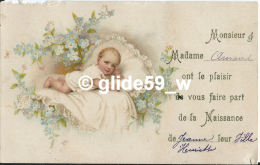Carte Postale Faire Part De Naissance De Jeanne Henriette ARNAUD (février 1913) - Geboorte & Doop