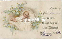 Carte Postale Faire Part De Naissance De Jeanne Henriette ARNAUD (février 1913) - Nacimiento & Bautizo