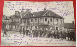 Cpa 60 ESTREES St  DENIS Fanfare  Mairie Et école De Garcons - Estrees Saint Denis