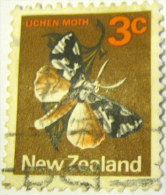 New Zealand 1970 Lichen Moth 3c - Used - Oblitérés