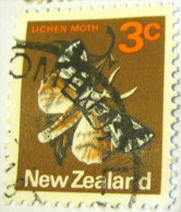 New Zealand 1970 Lichen Moth 3c - Used - Used Stamps