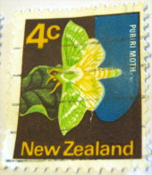 New Zealand 1970 Puriri Moth 4c - Used - Oblitérés