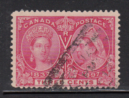 Canada Used Scott #53 3c Jubilee Cancel: Squared Circle Truro NS - Usados