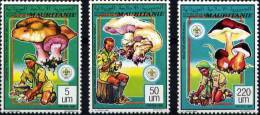 MAURITANIE CHAMPIGNONS, CHAMPIGNON, MUSHROOM, Setas, Yvert N° 643/45 ** MNH - Champignons