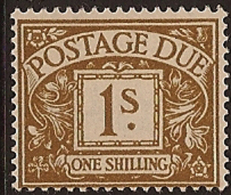 GB 1951 1/- Ochre Postage Due SG D39 HM TS32 - Strafportzegels