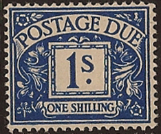 GB 1937 1/- Deep Blue Postage Due SG D33 HM TS34 - Impuestos