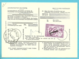 Postdokument "Poststukken Voortgezondennaar Het Kantoor" Met Stempel HORNU, Zegel 1141 Aangebracht Voorzien Van De T ! - Cartas & Documentos