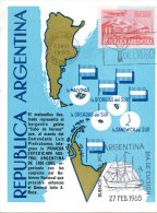 ARGENTINE. PA 103 Sur Carte Maximum (Maximum Card) De 1965. Base Antarctique/Terre De Feu.. - Basi Scientifiche